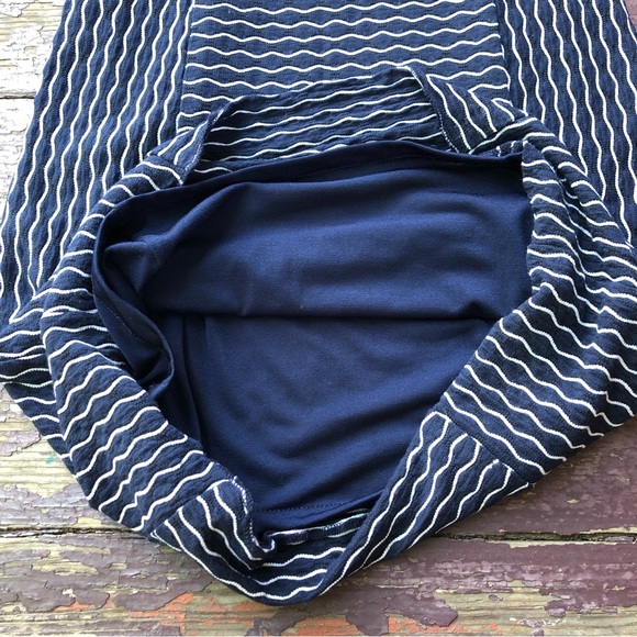 Milly New York Maria Sleeveless Dress Size S Navy White Wavy Stripes Stretch - Picture 9 of 16